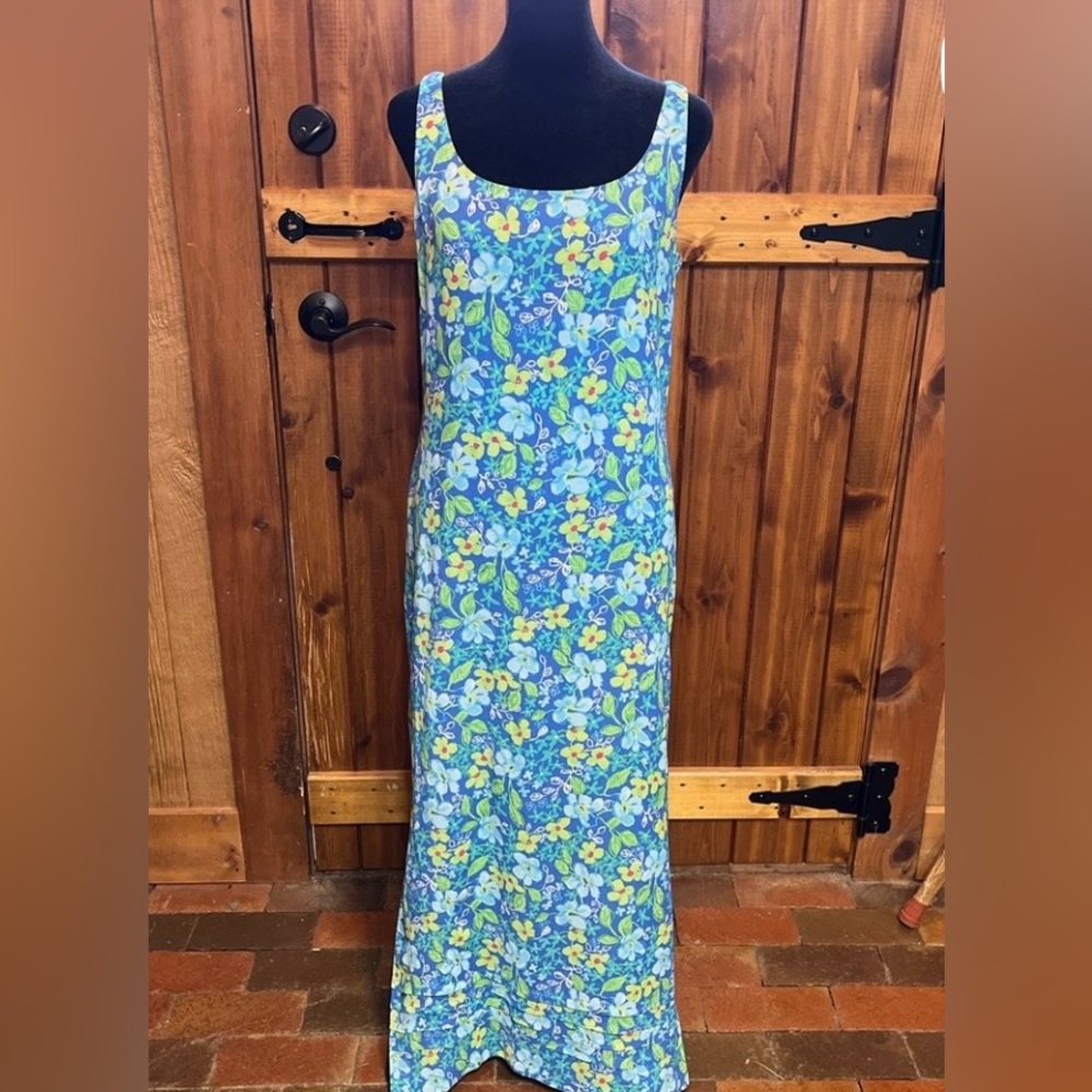 Romantic Cottagecore Feminine Sigrid Olson Sport dress blue floral size 8